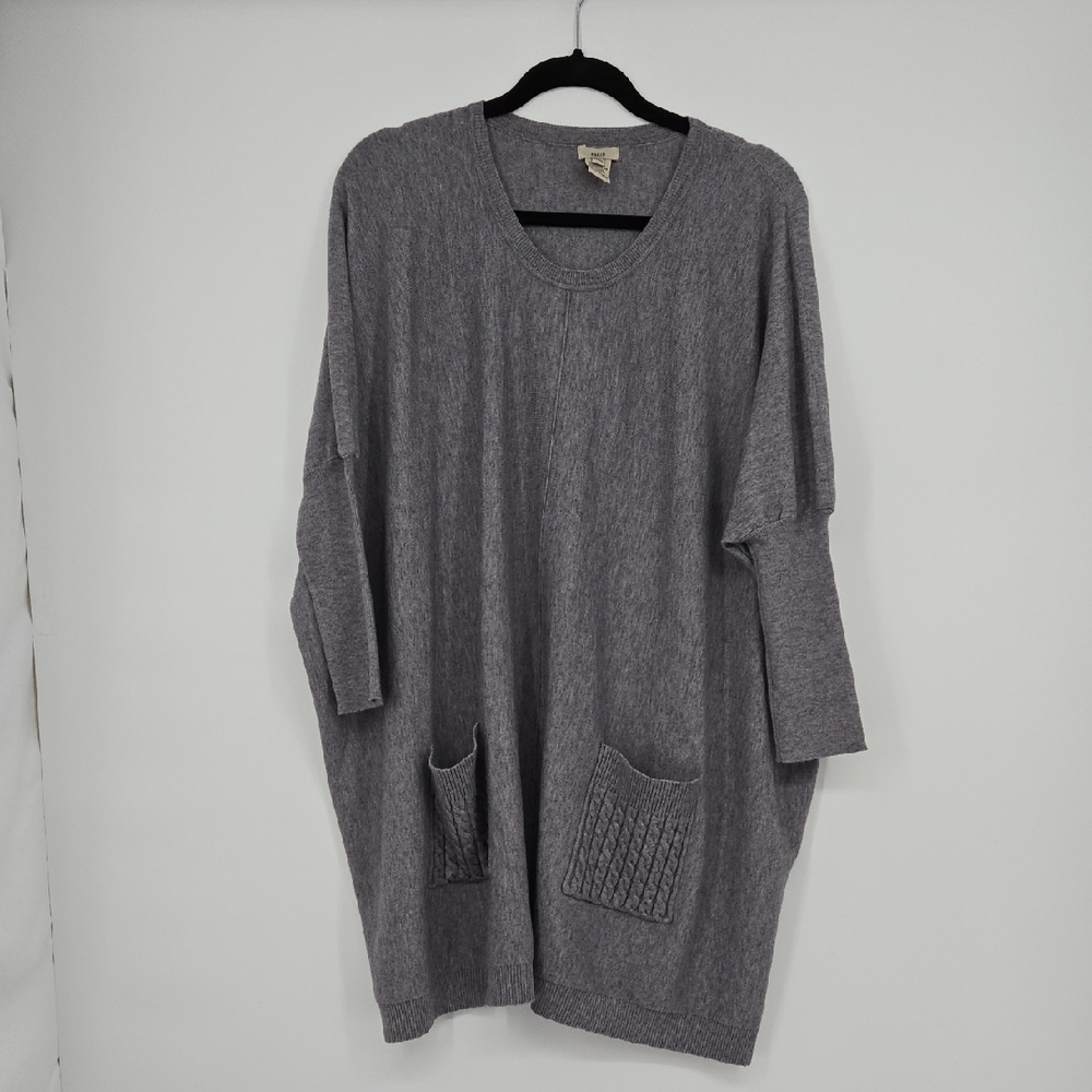 Escio Gray Oversized Sweater with Pockets Size L/XL